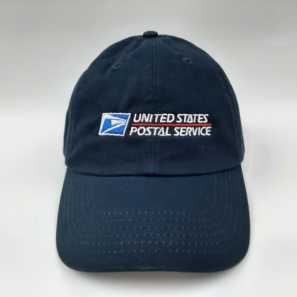 Post Office Mail Person Hat Relaxed Cotton Curved Bill Cap Navy Blue - Picture 2 of 4